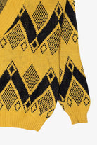 Vintage Black And Yellow Graphic Sweater (1980s)