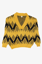 Vintage Black And Yellow Graphic Sweater (1980s)