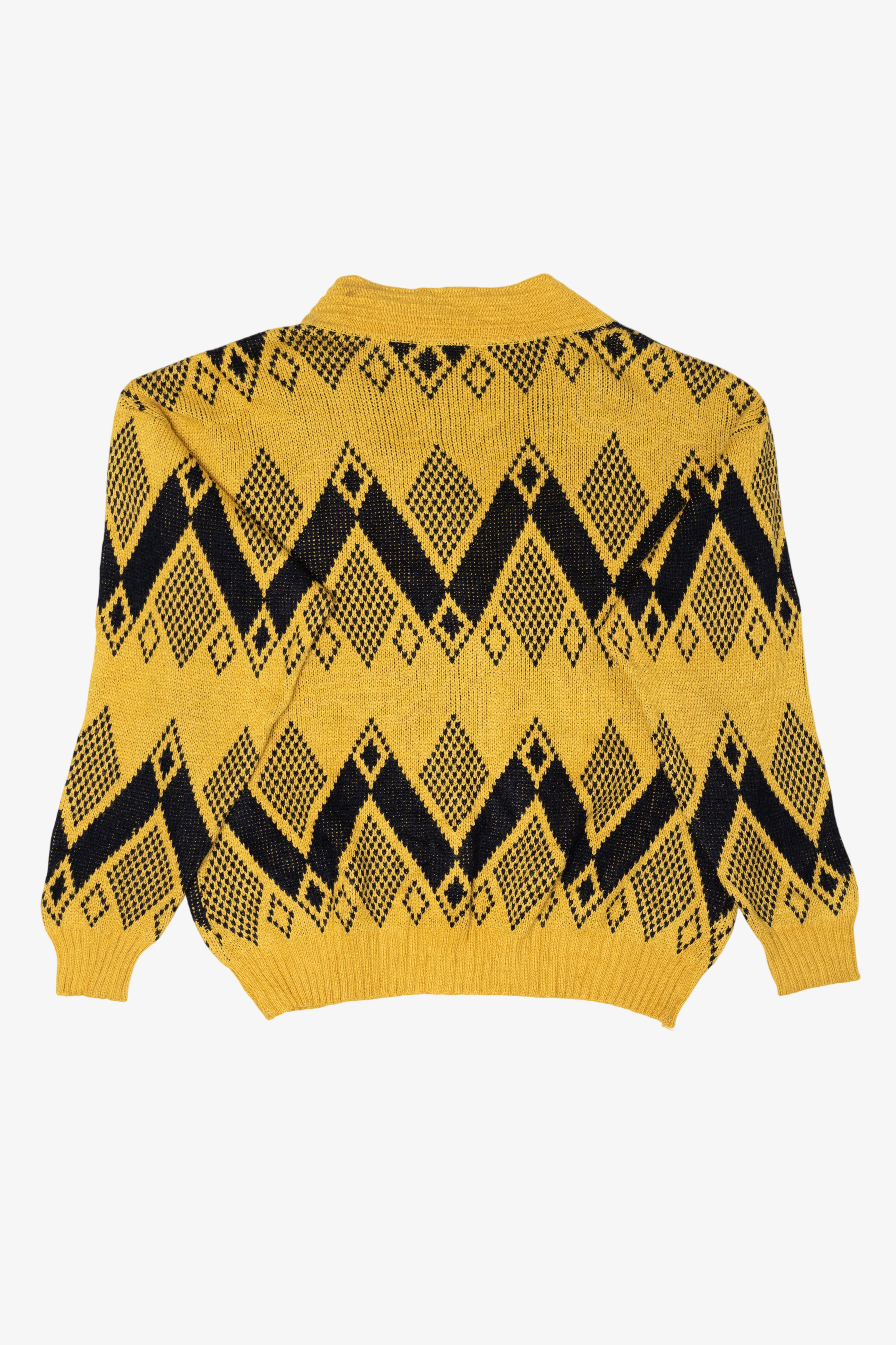 Vintage Black And Yellow Graphic Sweater (1980s)