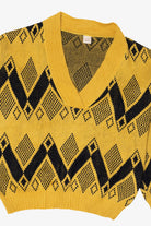 Vintage Black And Yellow Graphic Sweater (1980s)