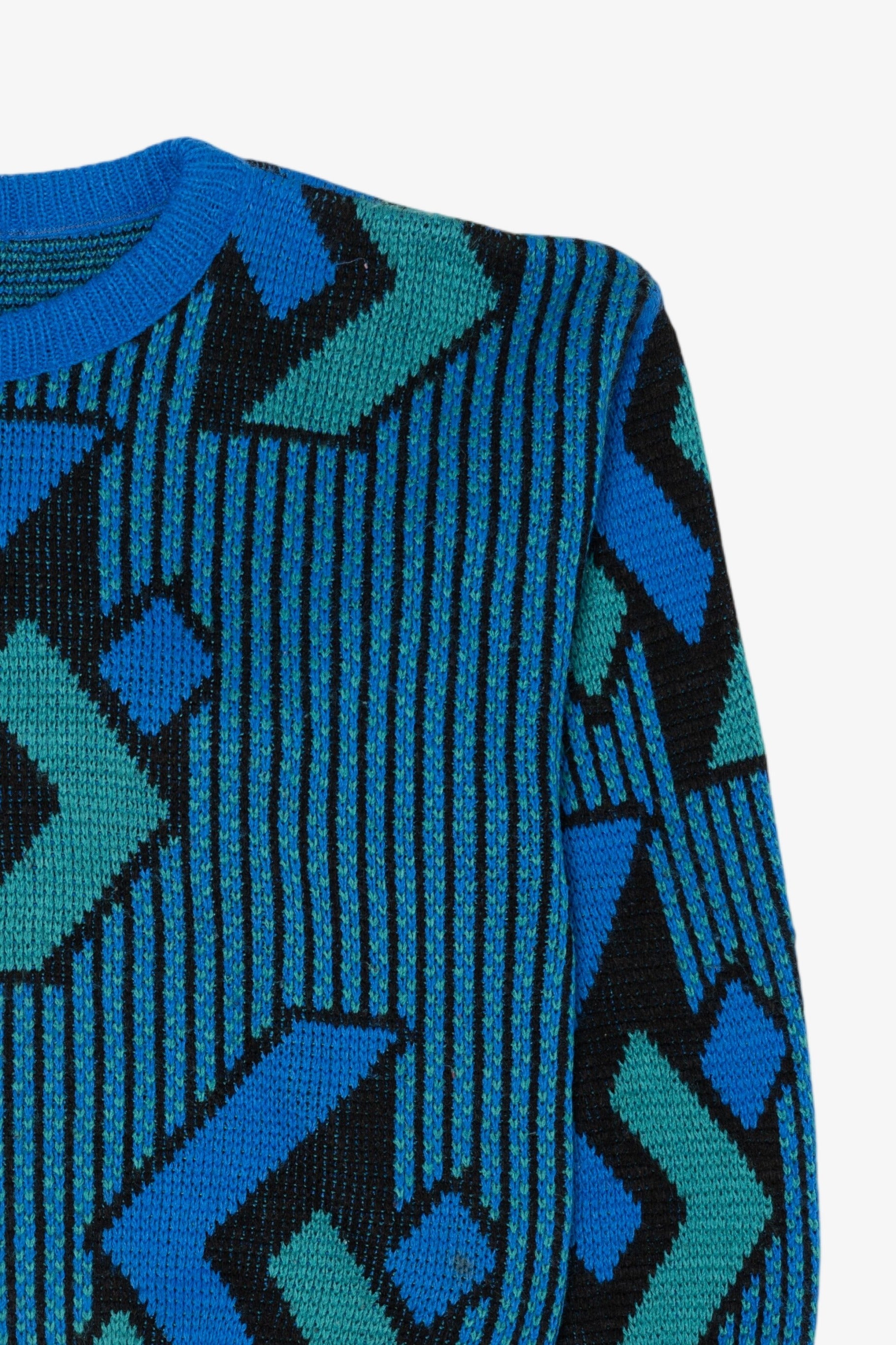 Vintage Blue New Era Graphic Sweater (1980s)