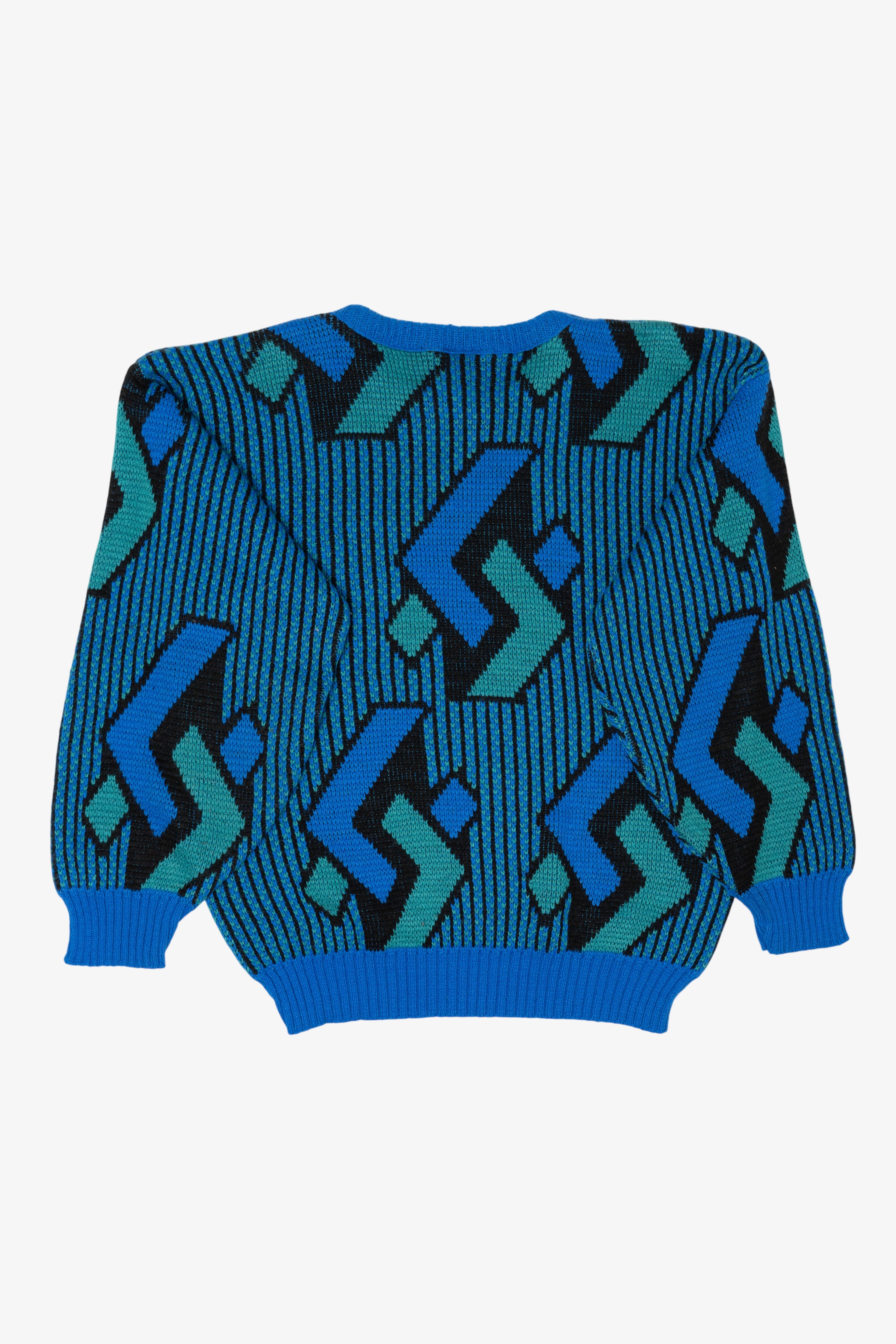 Vintage Blue New Era Graphic Sweater (1980s)