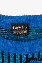 Vintage Blue New Era Graphic Sweater (1980s)