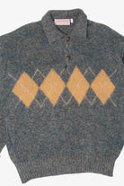Vintage James Dalgliesh Argyle Polo Sweater (1980s)