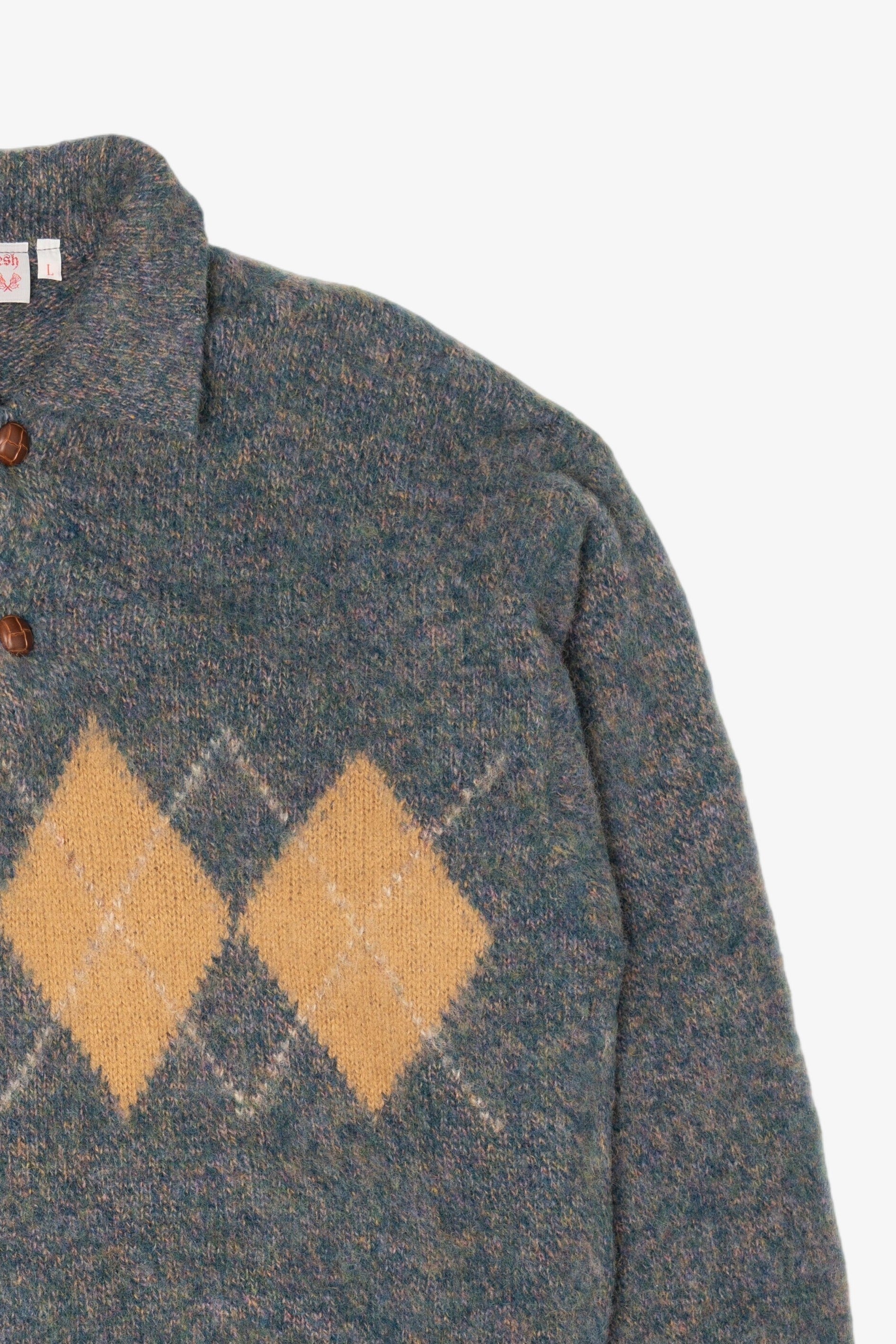Vintage James Dalgliesh Argyle Polo Sweater (1980s)