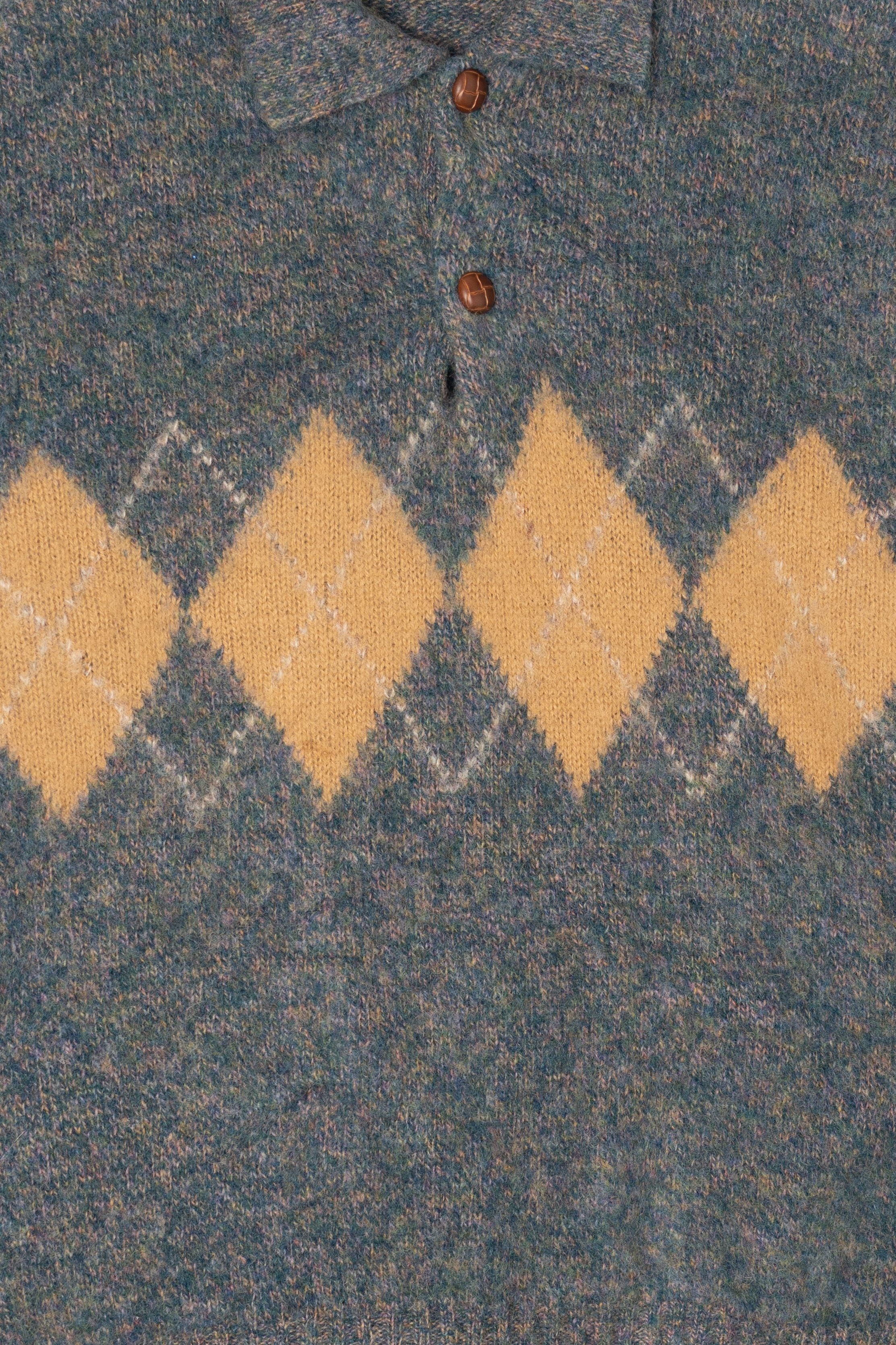Vintage James Dalgliesh Argyle Polo Sweater (1980s)