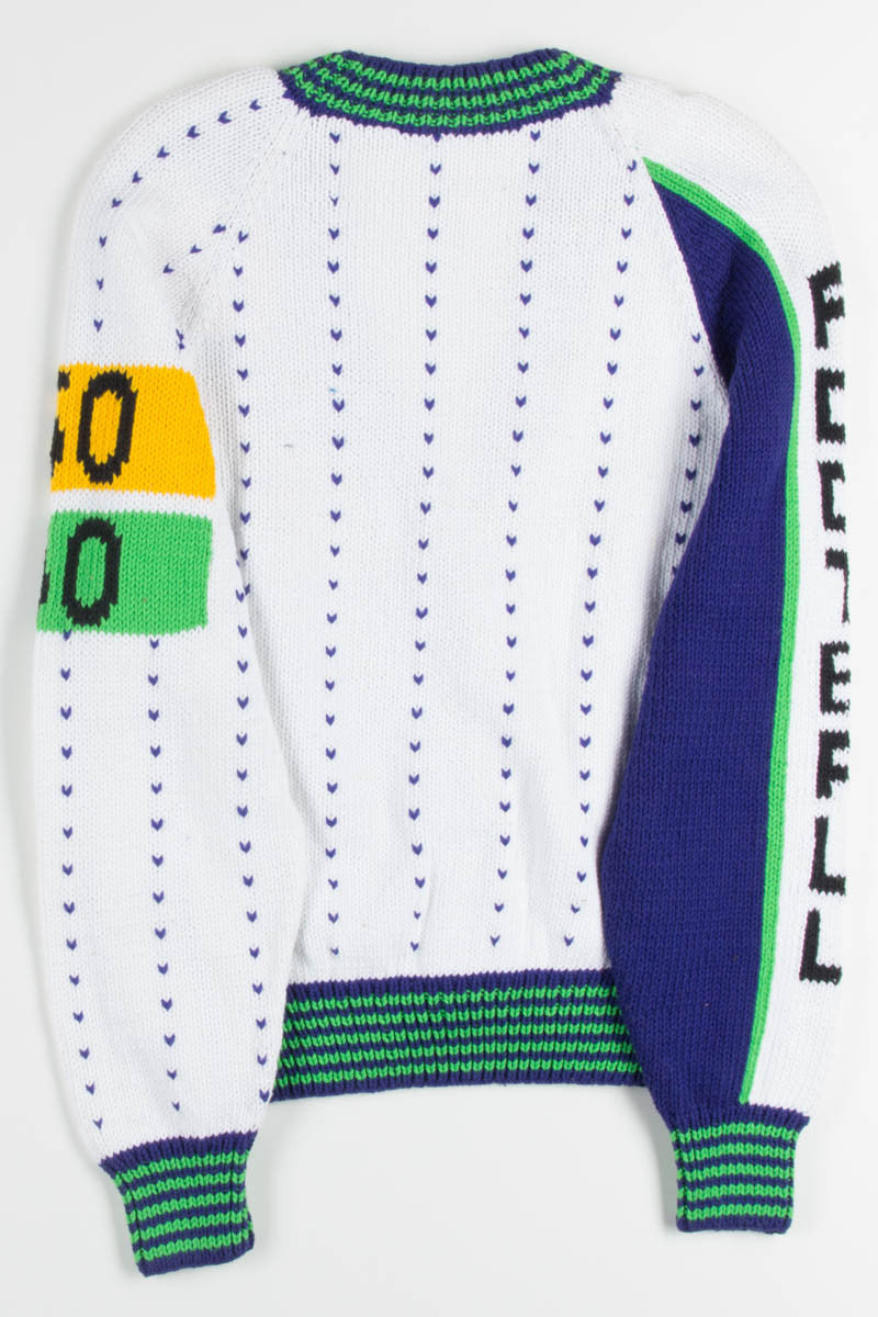 Vintage V-Neck Football Cardigan 1
