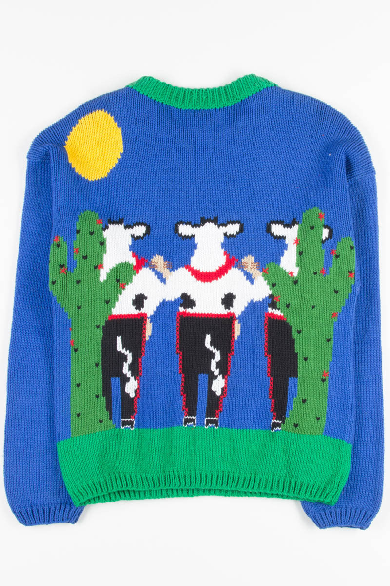 Vintage Cow Mariachi Band Sweater 1