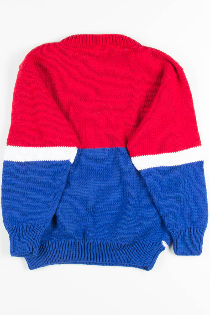 Vintage Football Player Sweater