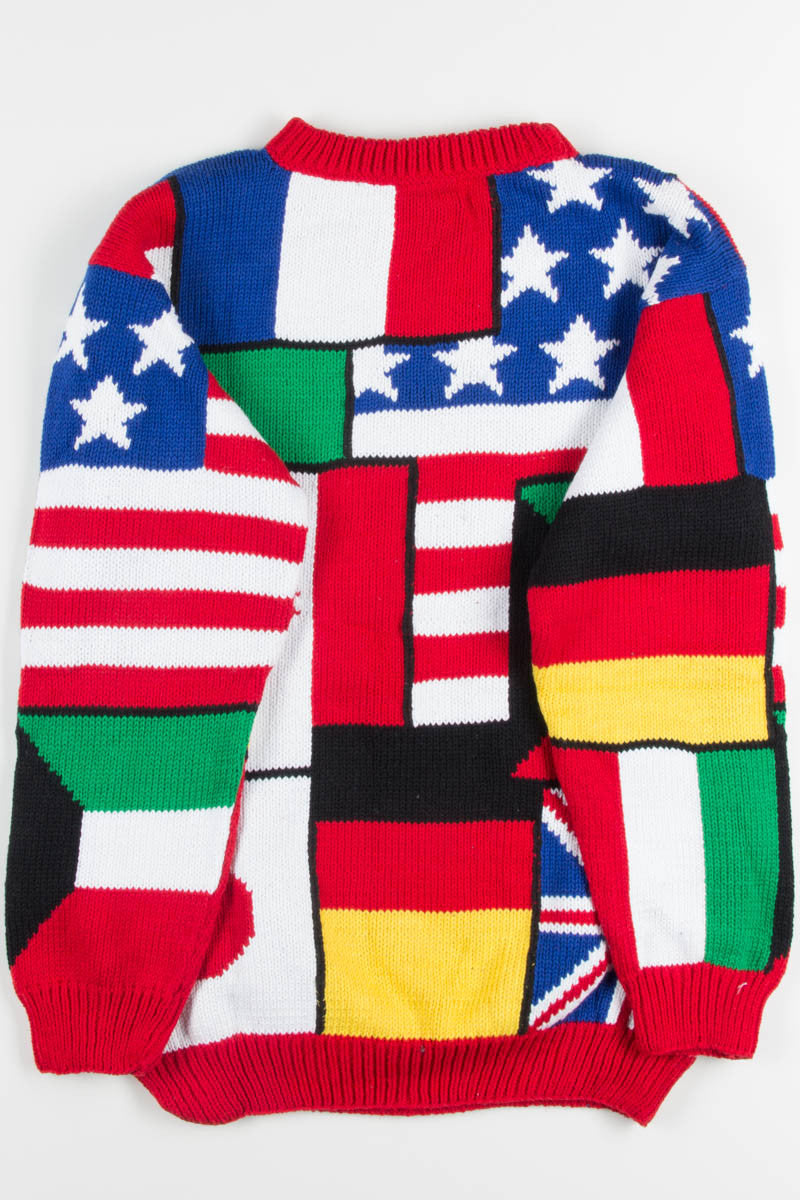 Vintage Flag Collage Sweater 3
