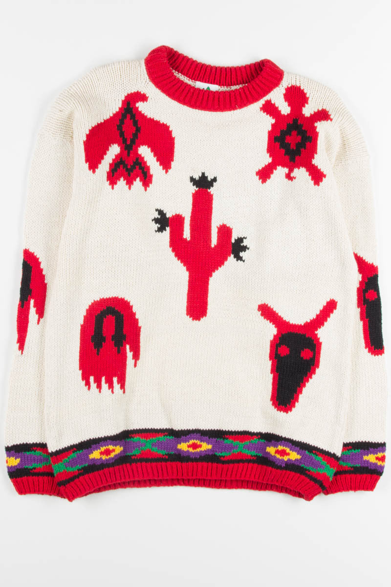 Vintage Southwestern Character Sweater 2