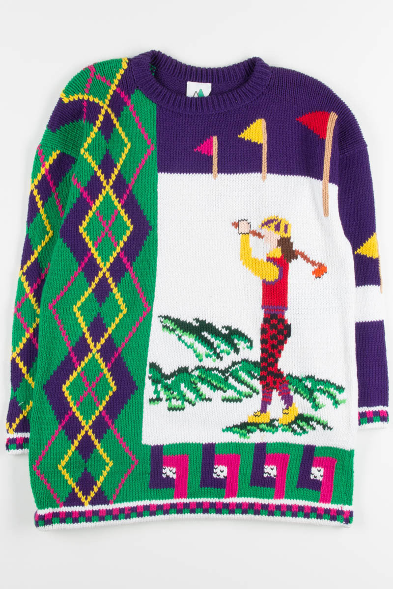 Vintage Golf Argyle Sweater