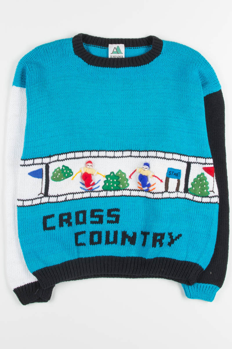 Vintage Cross Country Skiing Sweater
