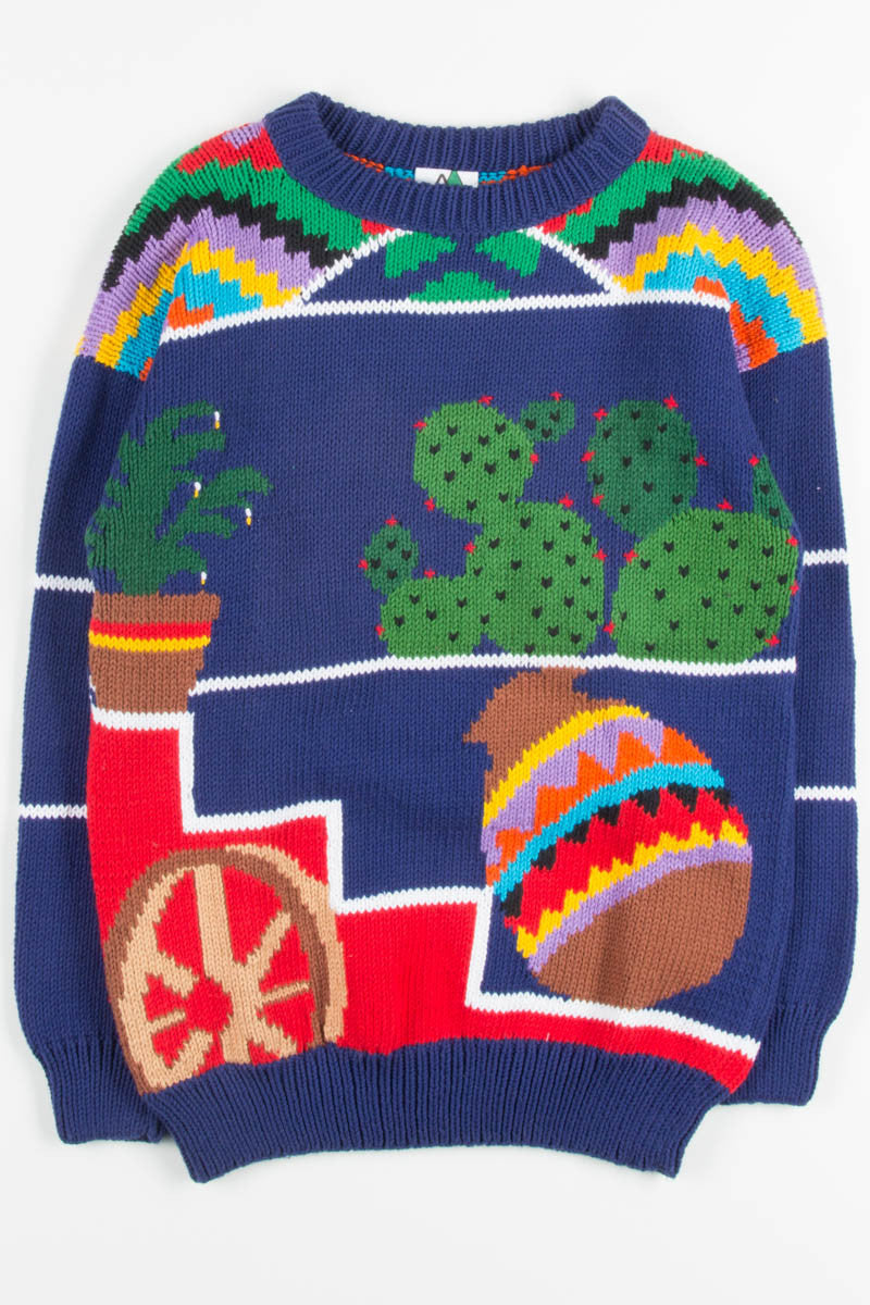 Vintage Southwestern Cactus Sweater – Ragstock