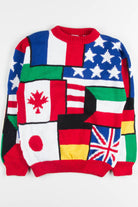 Vintage Flag Collage Sweater 1