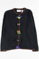 Knit Buttons Halloween Sweater 353
