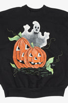 Vintage Halloween Ghost In Jack O Lantern Sweatshirt (1990s)