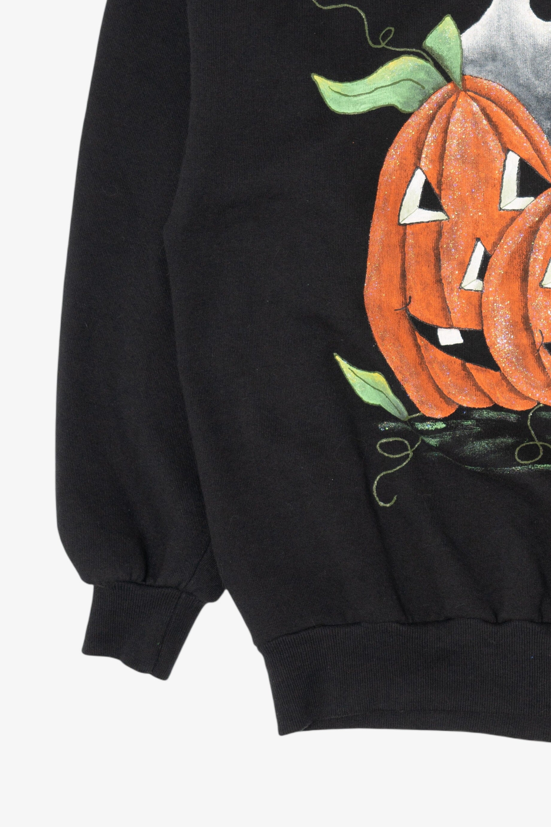 Vintage Halloween Ghost In Jack O Lantern Sweatshirt (1990s)