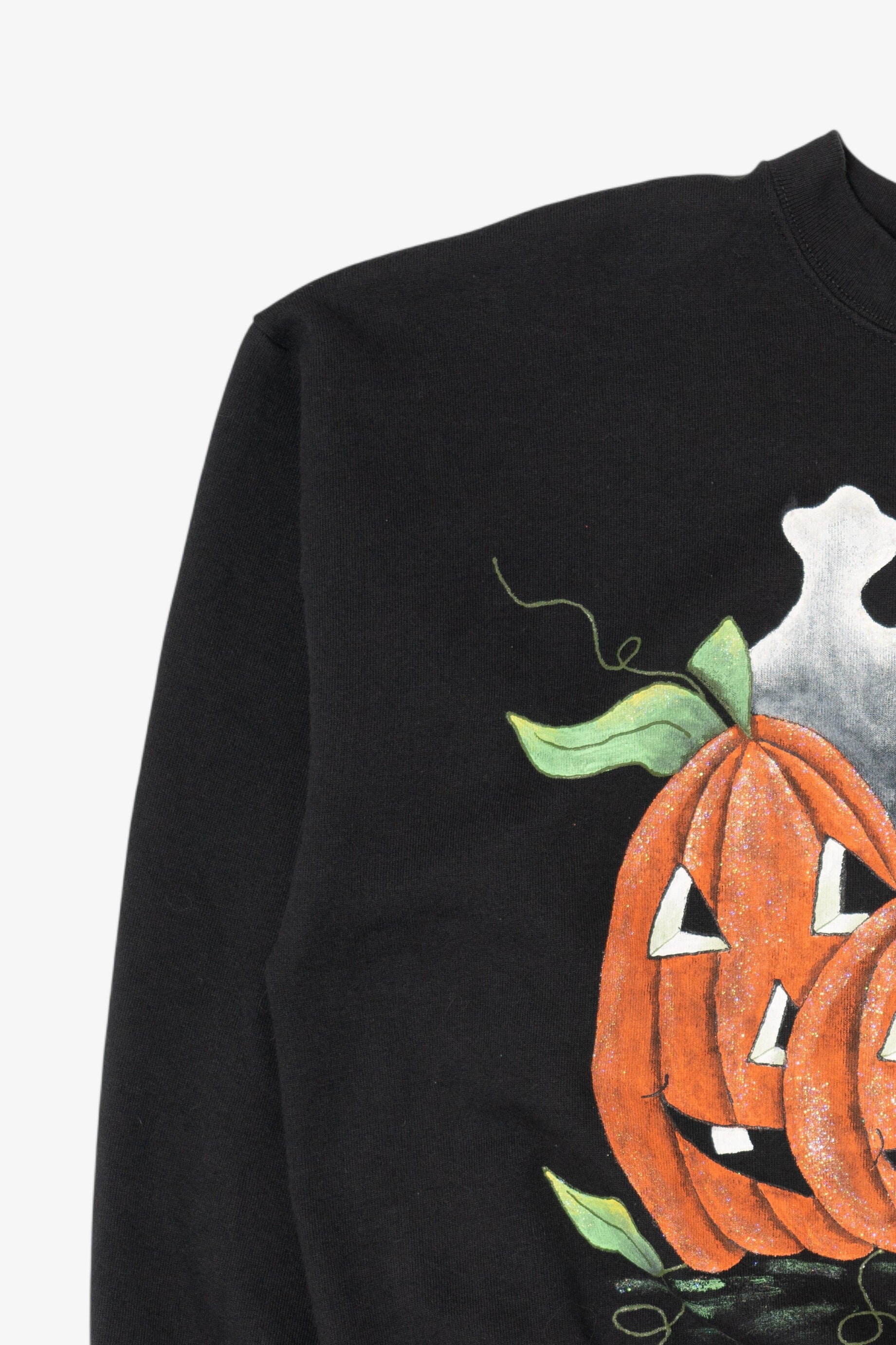 Vintage Halloween Ghost In Jack O Lantern Sweatshirt (1990s)