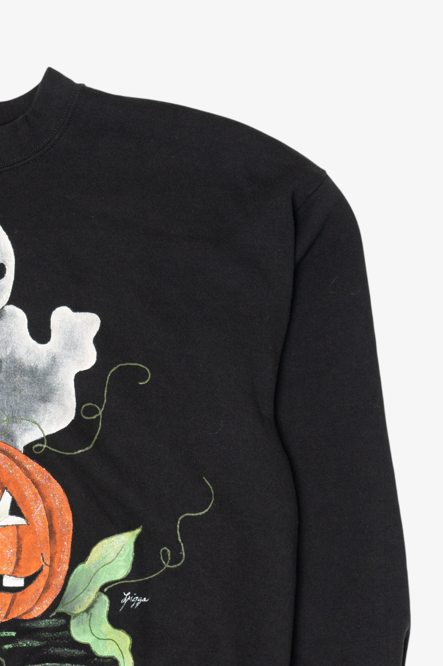 Vintage Halloween Ghost In Jack O Lantern Sweatshirt (1990s)