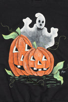 Vintage Halloween Ghost In Jack O Lantern Sweatshirt (1990s)