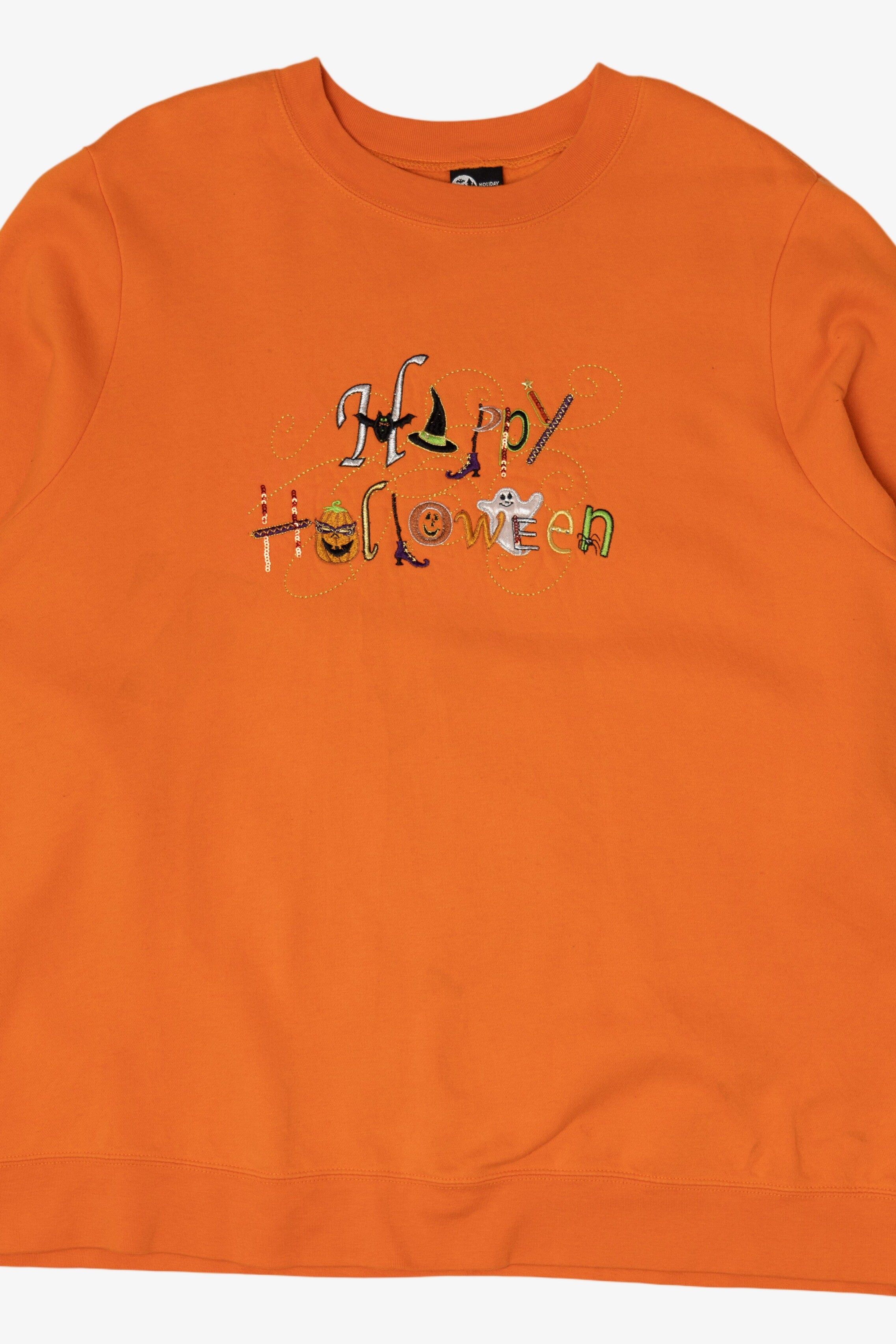 Vintage Orange Happy Halloween Sweatshirt (1990s)