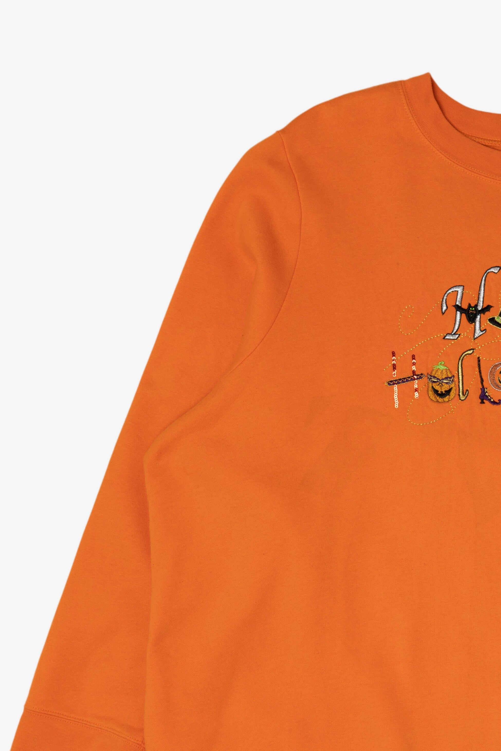 Vintage Orange Happy Halloween Sweatshirt (1990s)