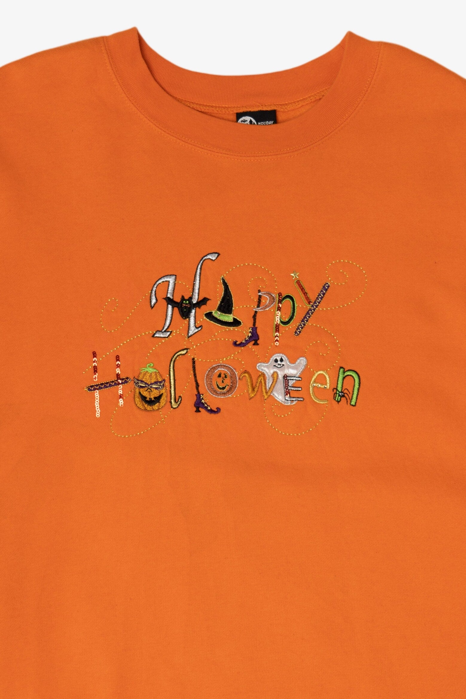 Vintage Orange Happy Halloween Sweatshirt (1990s)