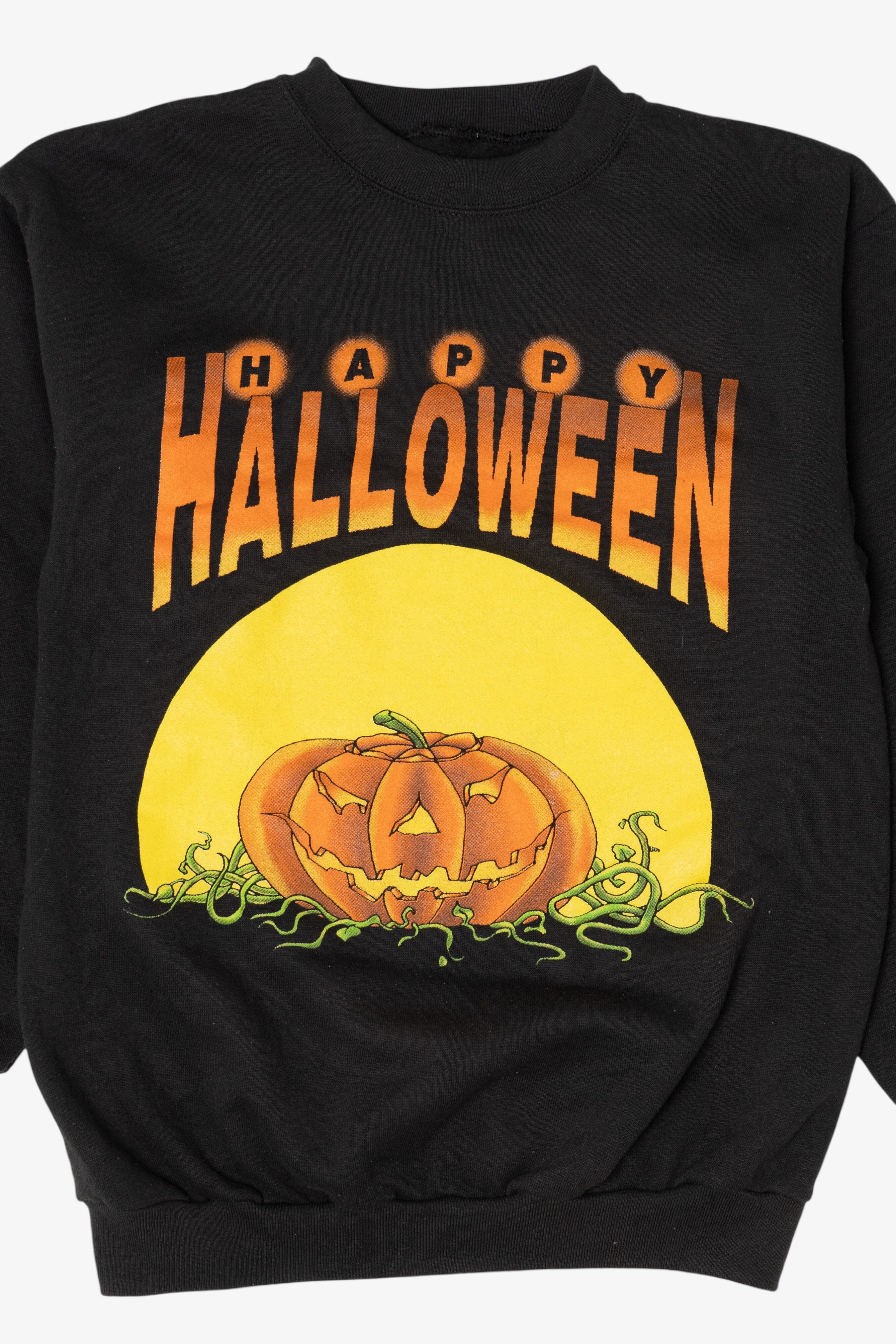 Vintage Happy Halloween Jack O Lantern Sweatshirt (1990s)