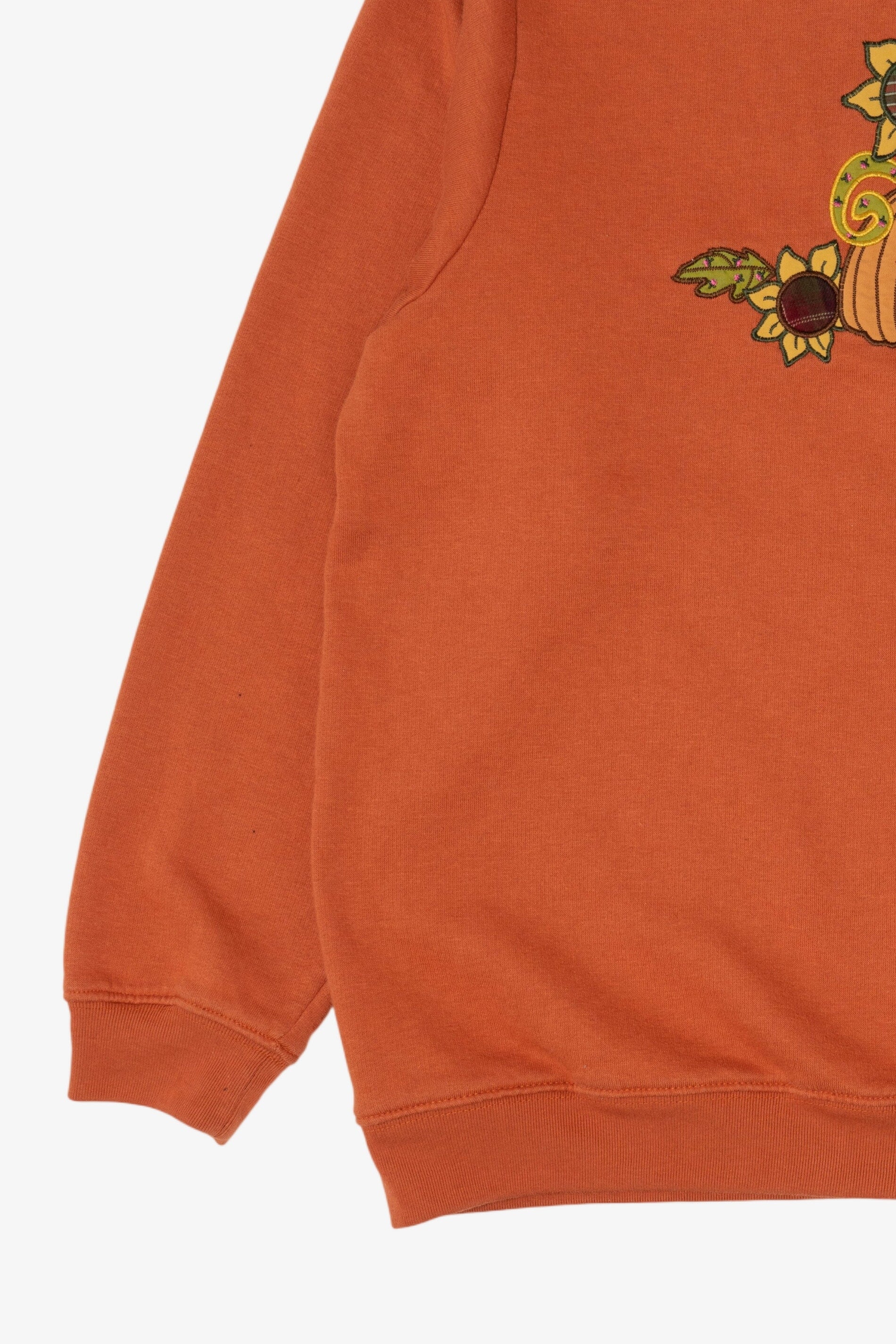 Vintage Orange Blair Pumpkin Sunflower Autumn Harvest Sweatshirt (1990s)