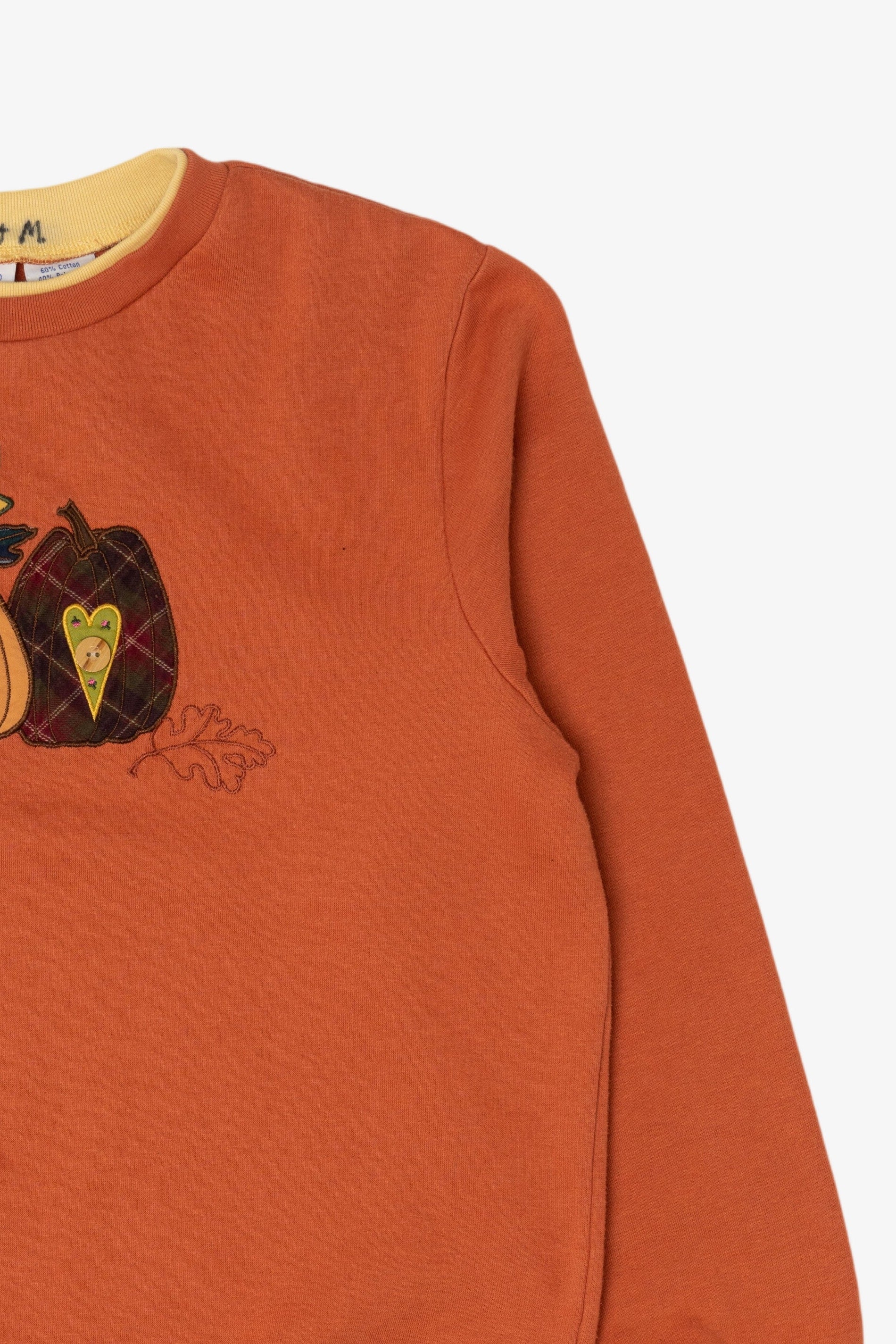 Vintage Orange Blair Pumpkin Sunflower Autumn Harvest Sweatshirt (1990s)