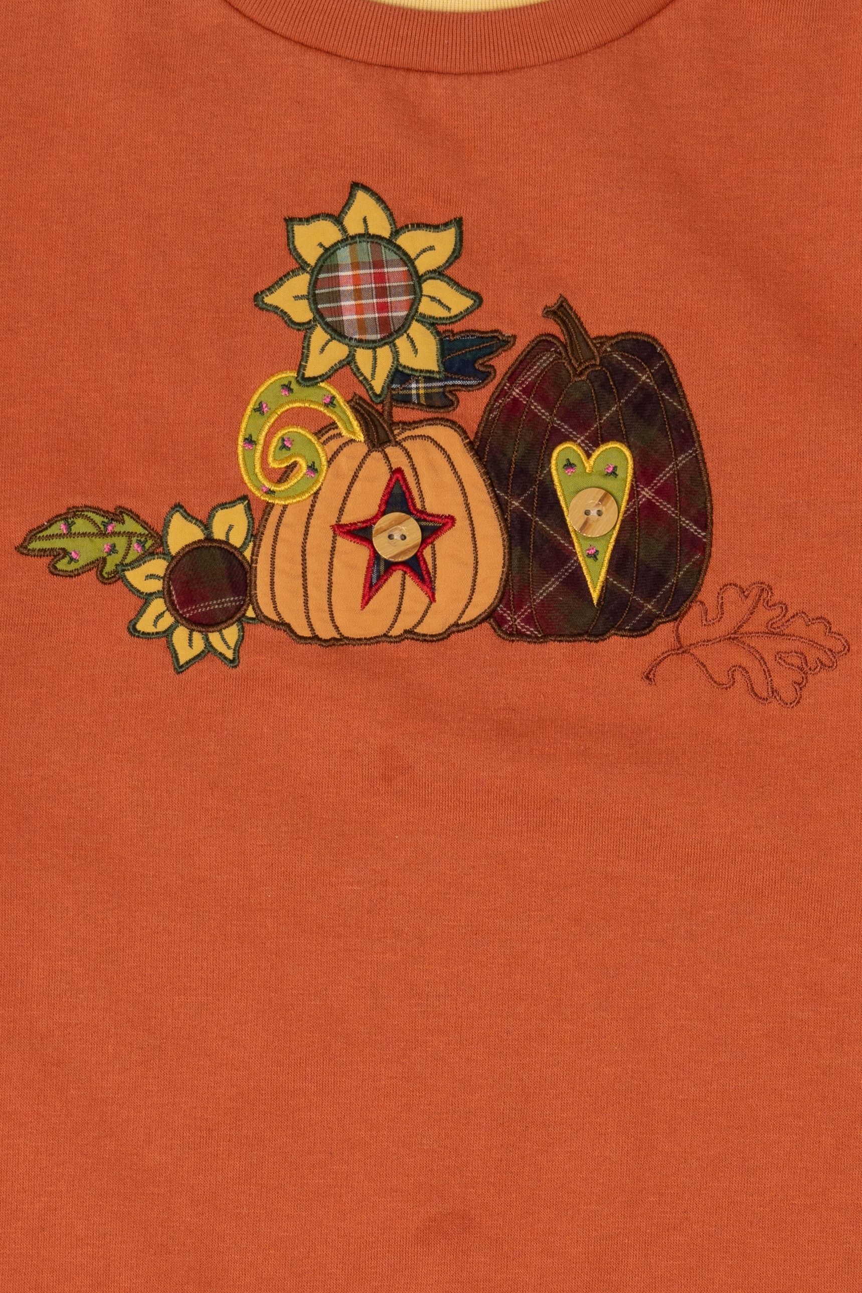 Vintage Orange Blair Pumpkin Sunflower Autumn Harvest Sweatshirt (1990s)