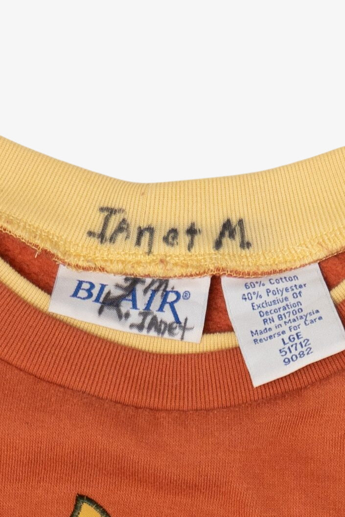 Vintage Orange Blair Pumpkin Sunflower Autumn Harvest Sweatshirt (1990s)