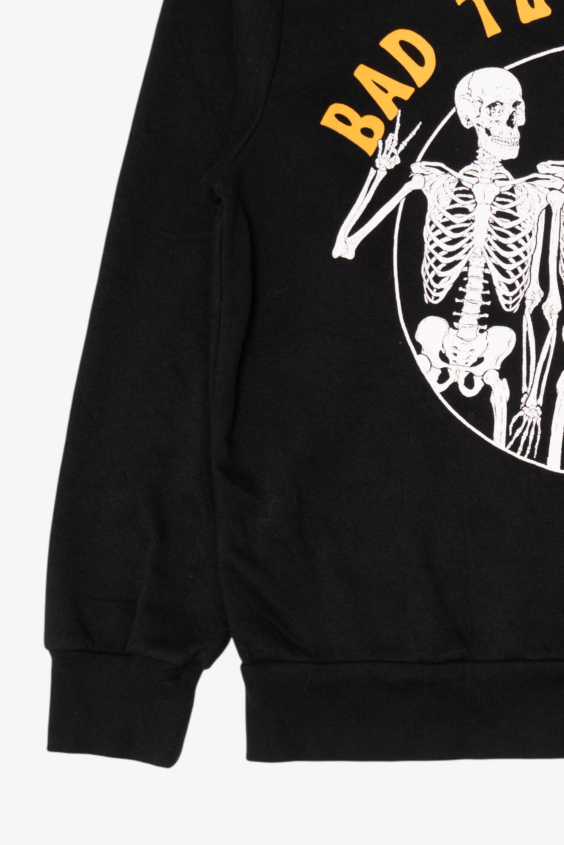 Black "Bad To The Bone" Skeletons Halloween Sweatshirt