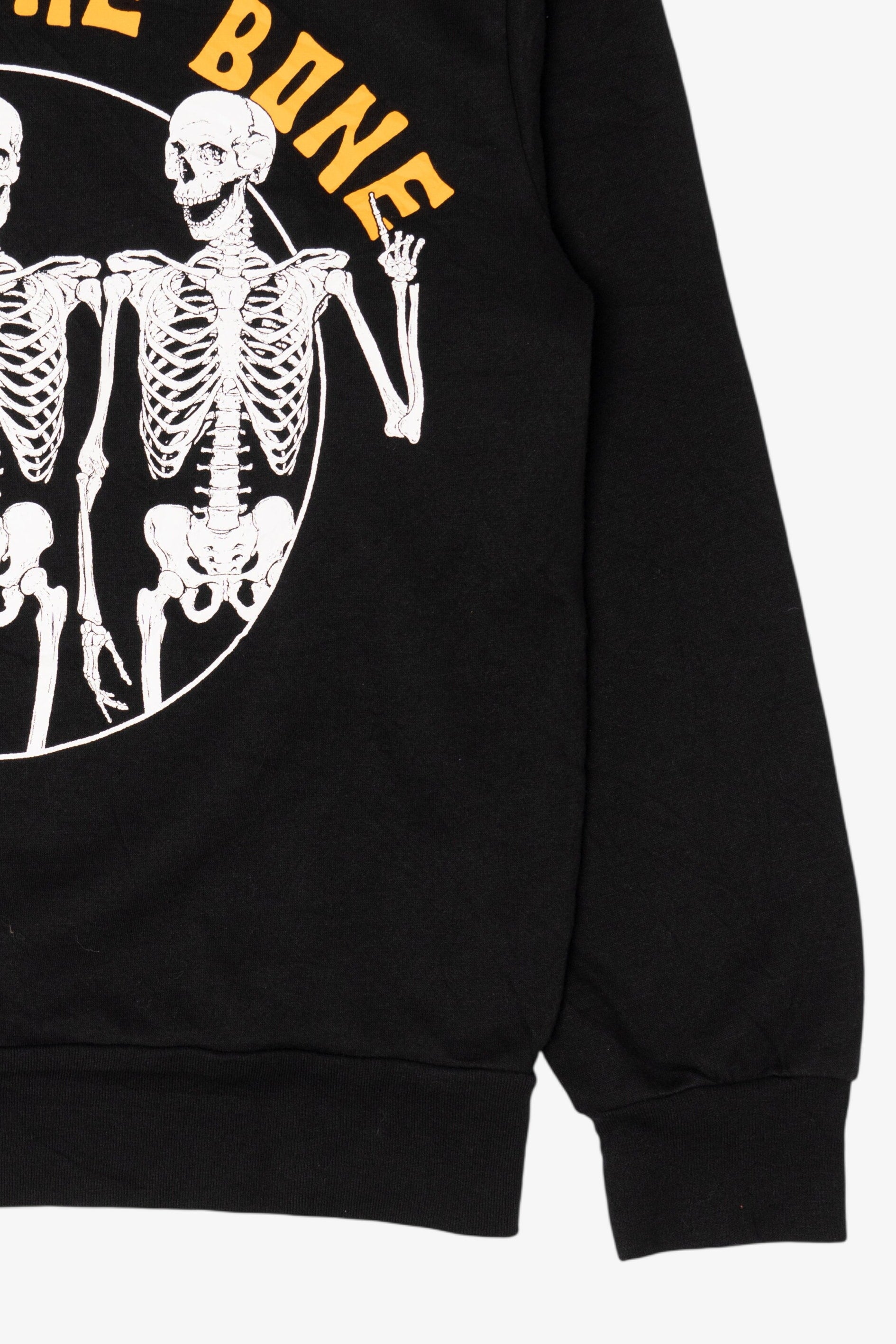 Black "Bad To The Bone" Skeletons Halloween Sweatshirt