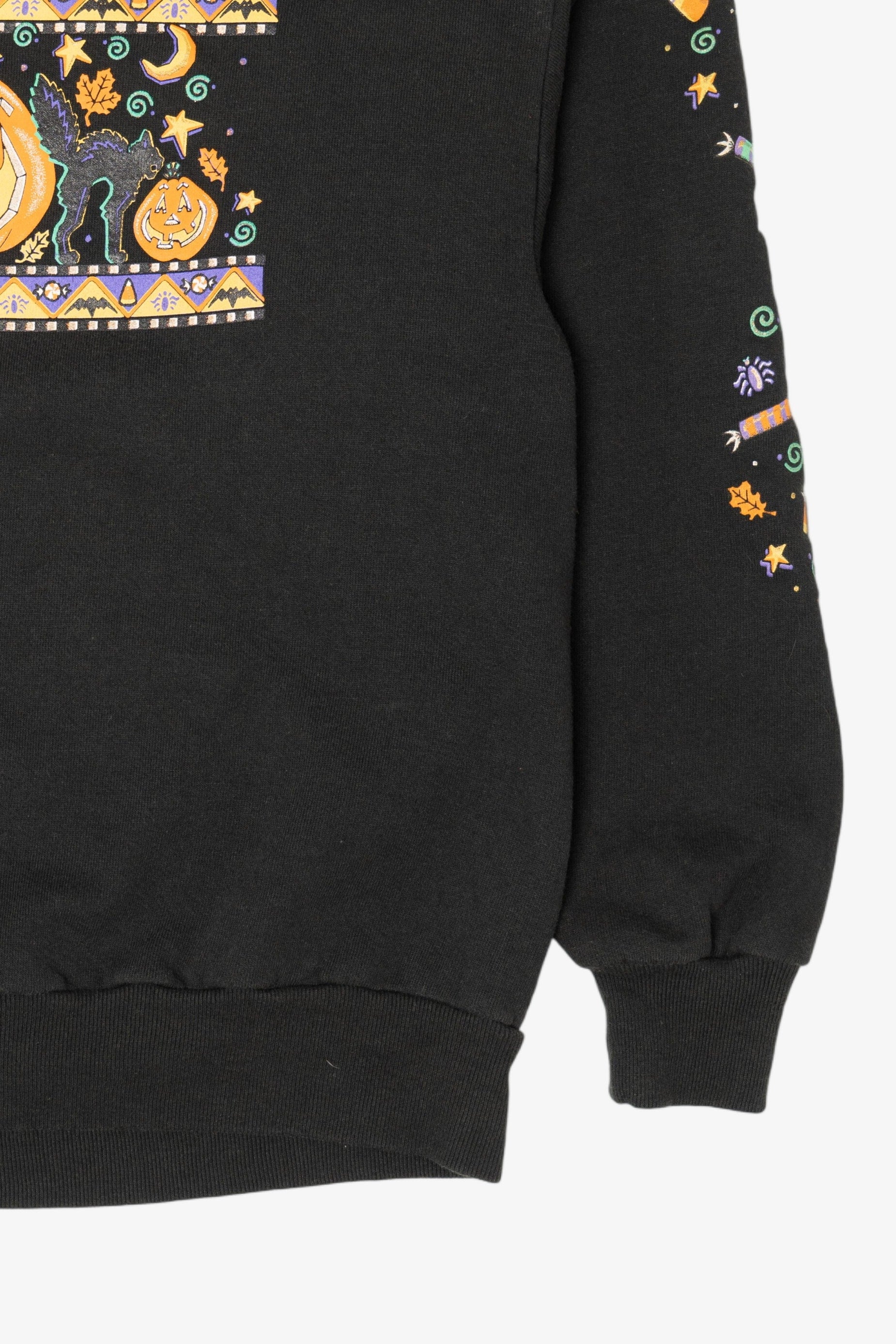 Vintage Halloween Black Cats And Jack O Lantern Sweatshirt (1990s)