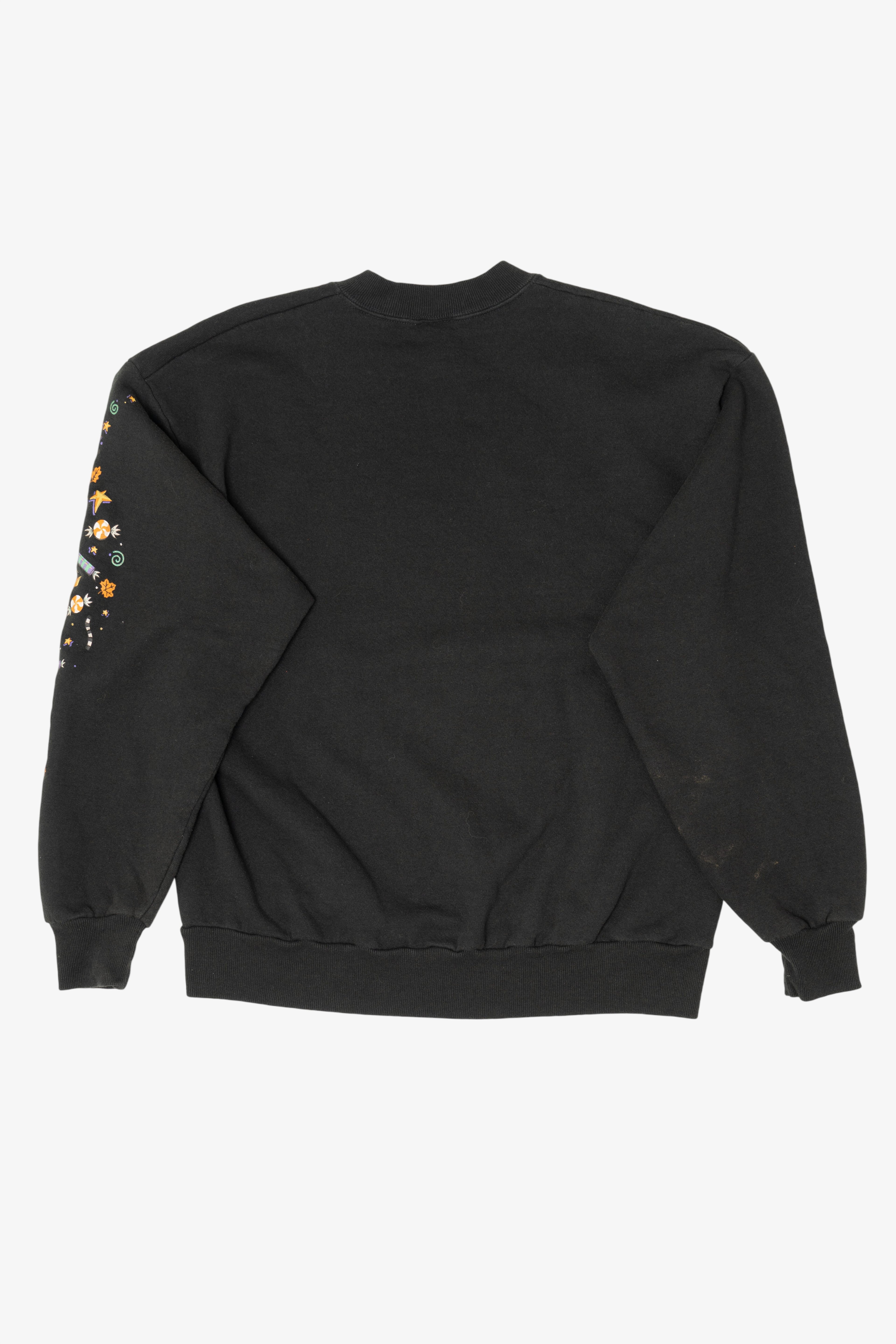 Vintage Halloween Black Cats And Jack O Lantern Sweatshirt (1990s)
