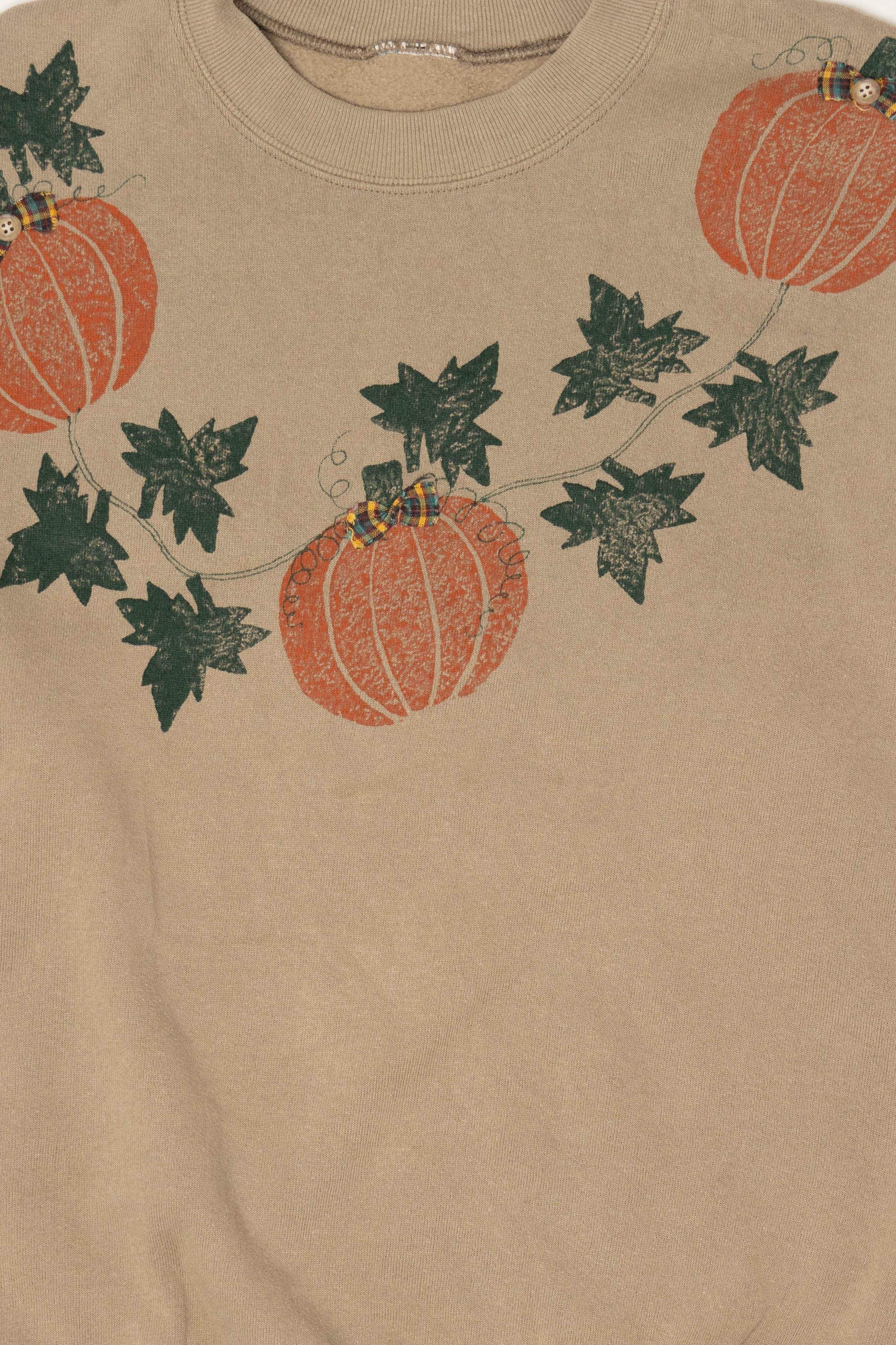 Vintage Pumpkins On Vine Autumn Sweatshirt (1990s)
