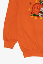 Vintage Orange Embroidered Teddy Bears Halloween Sweatshirt (1990s)