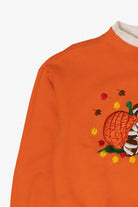 Vintage Orange Embroidered Teddy Bears Halloween Sweatshirt (1990s)