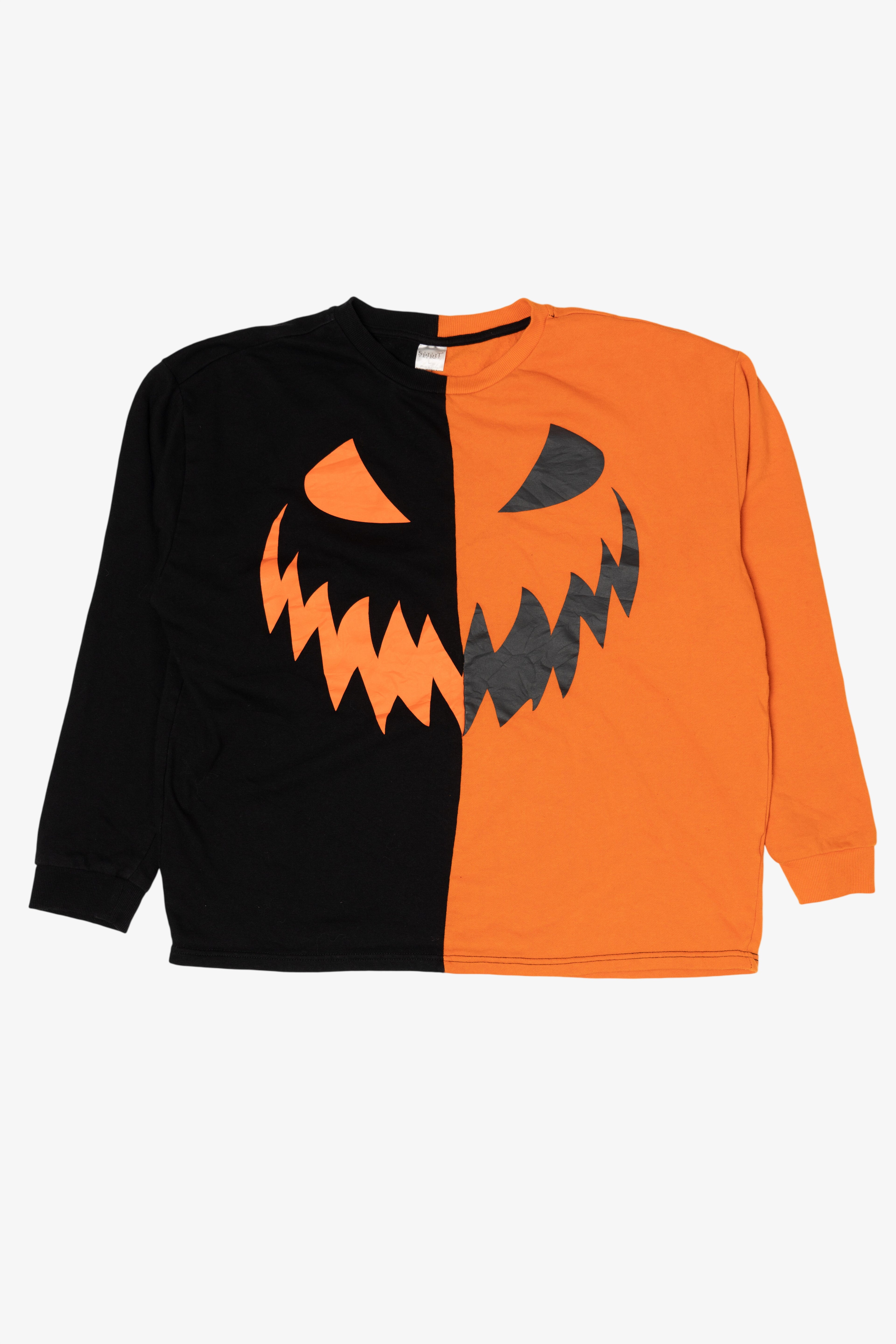 Black And Orange Spirit Halloween Jack O Lantern Smile Sweatshirt