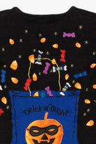 Vintage Trick Or Treat Candy Halloween Cardigan (1990s)