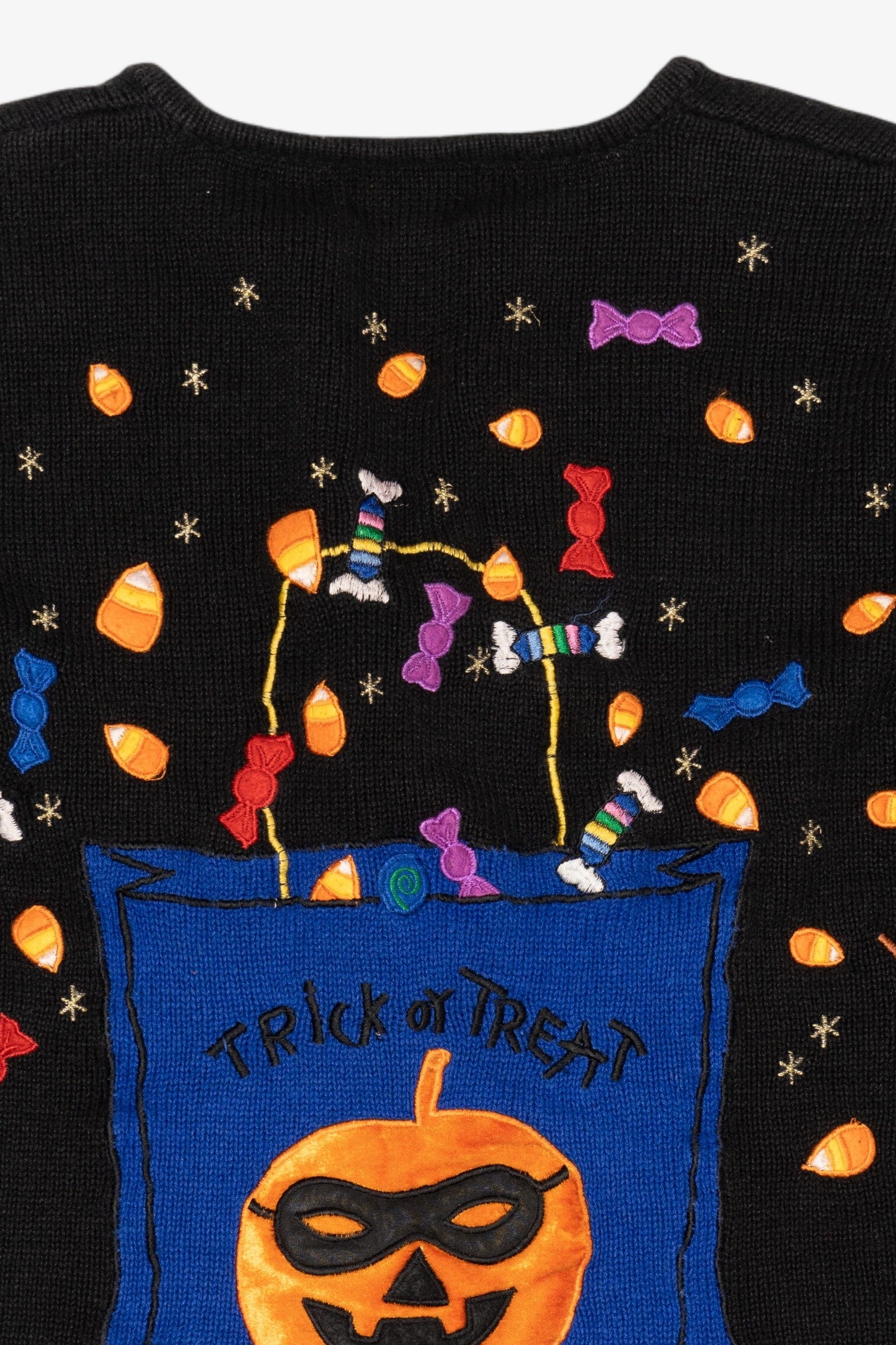 Vintage Trick Or Treat Candy Halloween Cardigan (1990s)