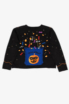 Vintage Trick Or Treat Candy Halloween Cardigan (1990s)