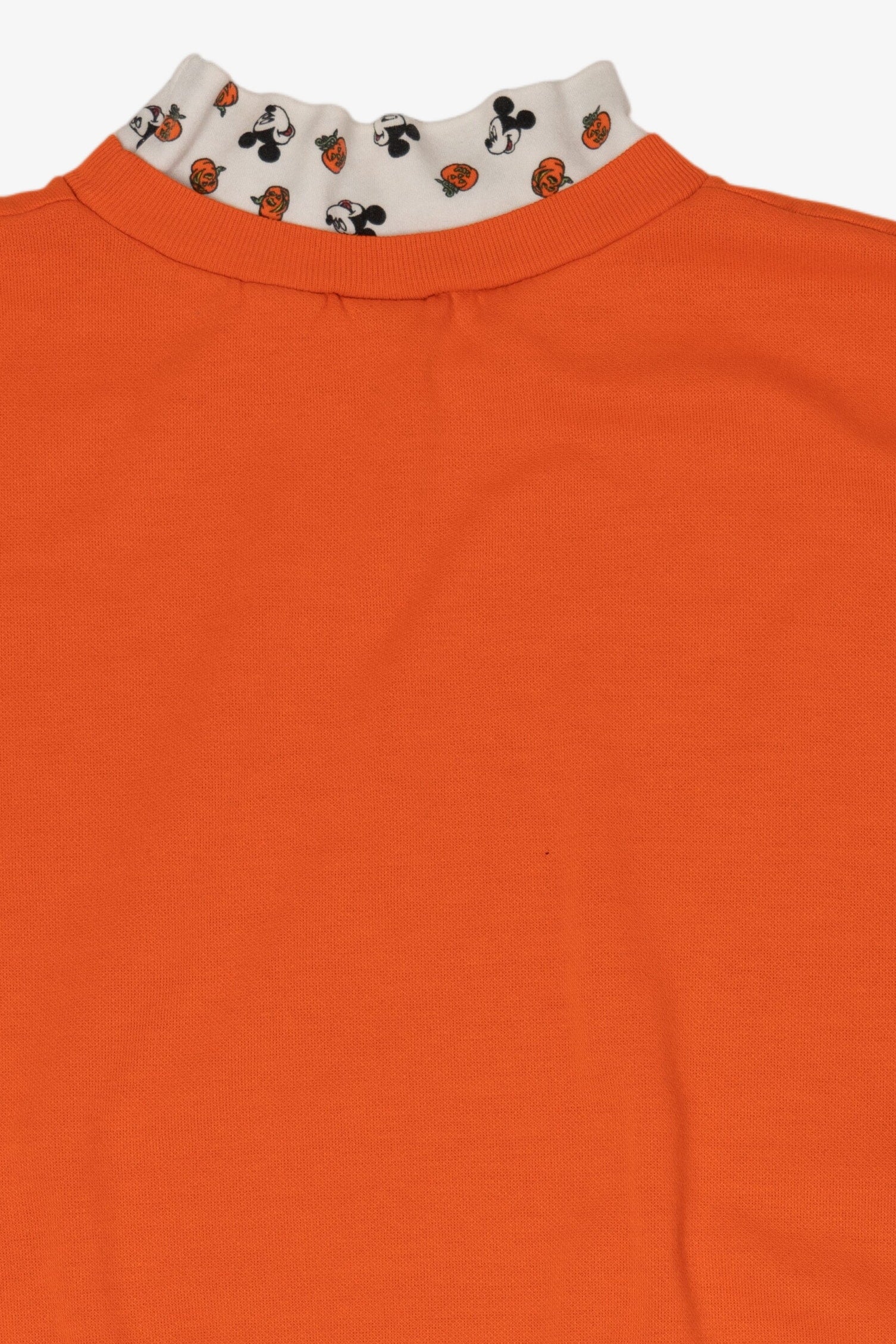 Vintage Orange Disney Mickey And Minnie Mouse Pumpkin Halloween Sweatshirt (1990s)
