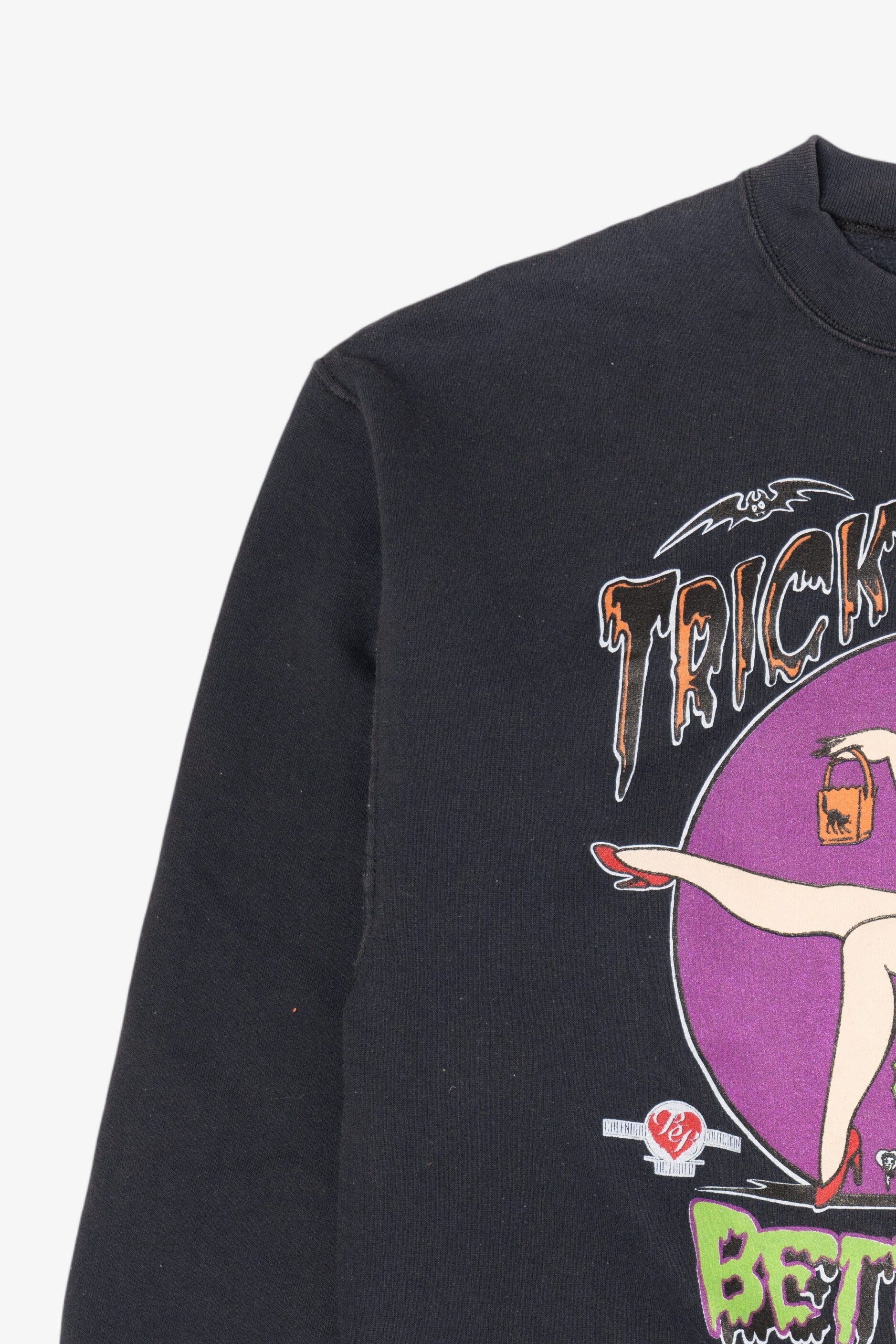 Vintage Betty Boop Trick Or Treat Front/Back Halloween Sweatshirt (1990s)