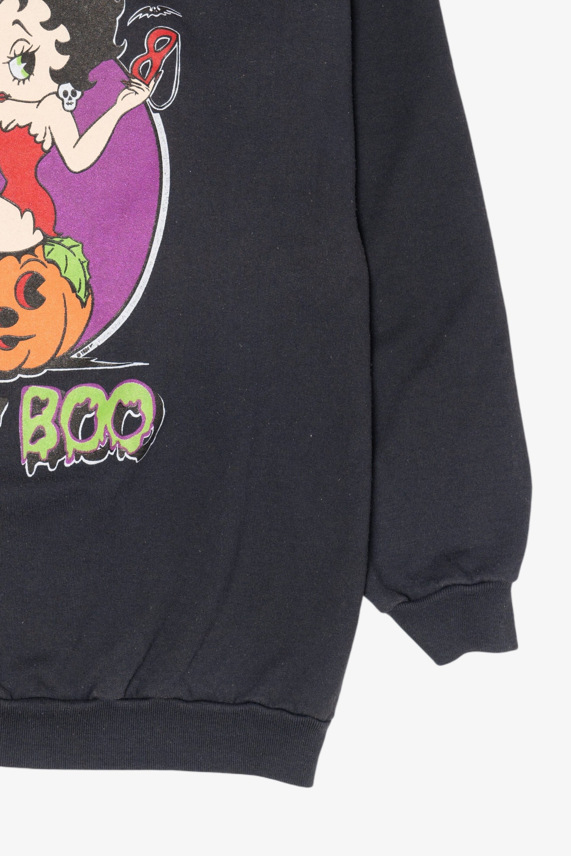 Vintage Betty Boop Trick Or Treat Front/Back Halloween Sweatshirt (1990s)