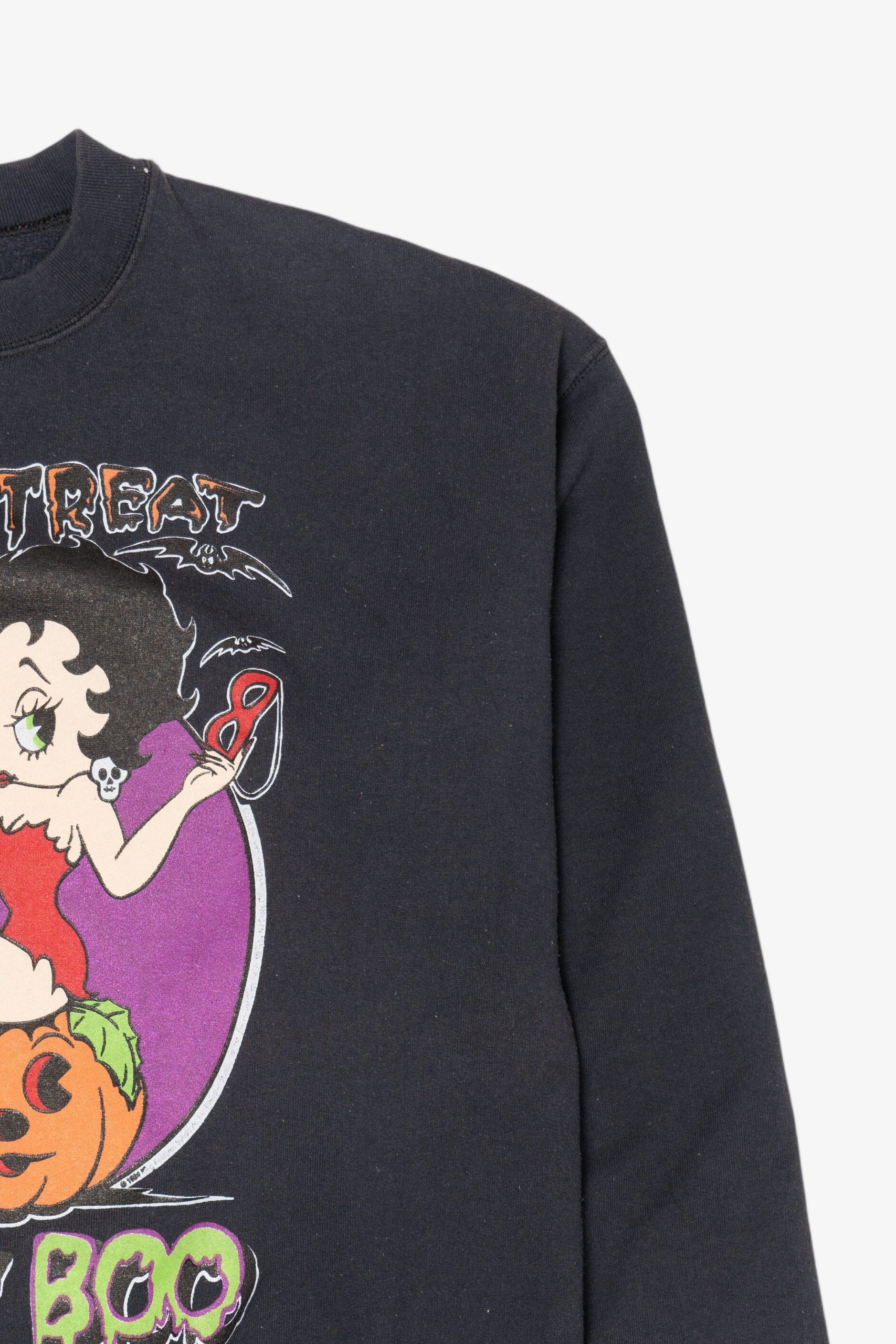 Vintage Betty Boop Trick Or Treat Front/Back Halloween Sweatshirt (1990s)