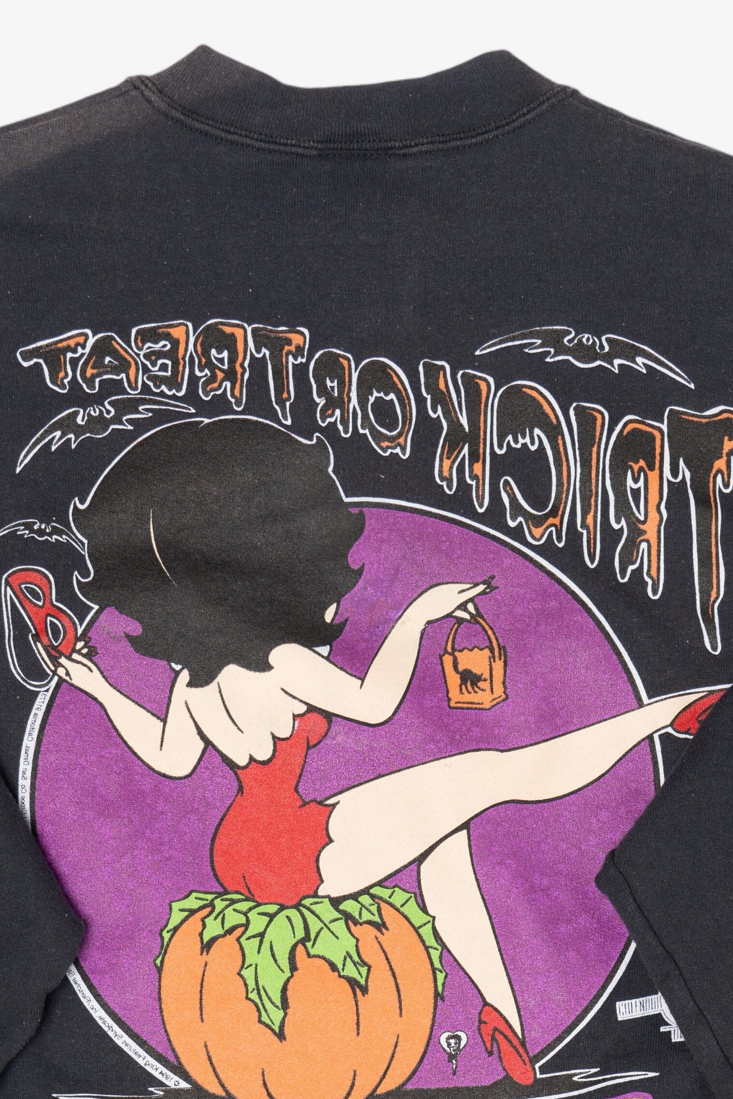 Vintage Betty Boop Trick Or Treat Front/Back Halloween Sweatshirt (1990s)