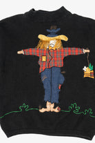 Vintage Scarecrow Autumn Harvest Colleen's Collectibles Halloween Sweater (1990s)